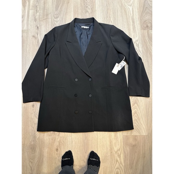 NWT Good American Blazer Mini Dress Black Size 7 US 4XL Plus Size. Minimalist - Picture 3 of 10